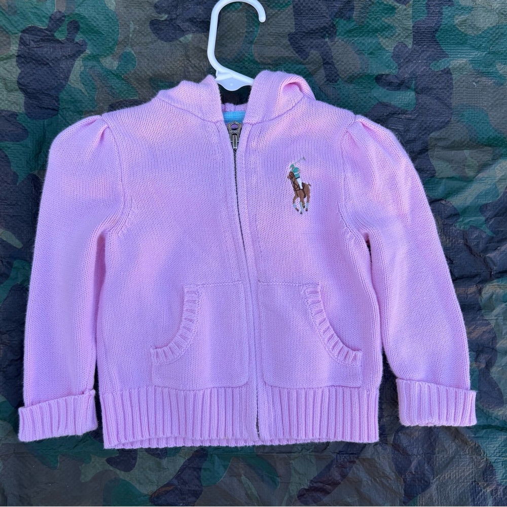 Ralph Lauren Light Pink Hooded Sweater